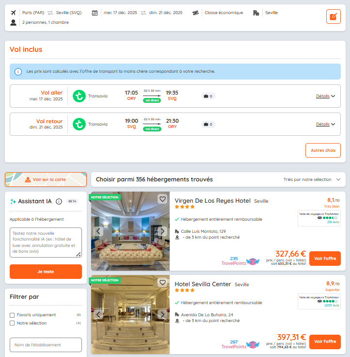 DIGITRIPS Pro Dynamic Package outil de réservation pour agents de voyage